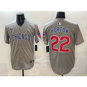 Chicago Cubs 22 Horton Grey Cool Base Men Jersey