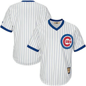 Chicago Cubs Majestic Blank White Big & Tall Cooperstown Collection Men's Cool Base Replica Team Jersey
