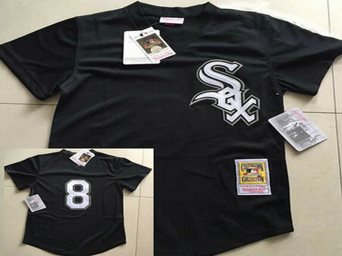 Chicago White Sox #8 Bo Jackson Mesh BP Black Throwback Jersey