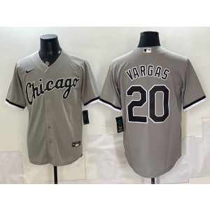 Chicago White Sox 20 Vargas Grey Cool Base Men Jersey Chicago White Sox 20 Vargas Grey Cool Base Men Jersey