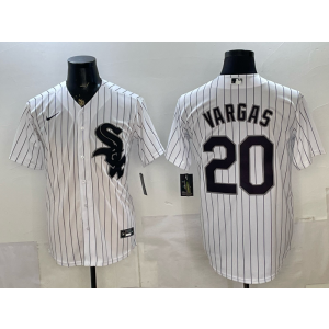 Chicago White Sox 20 Vargas White Cool Base Men Jersey