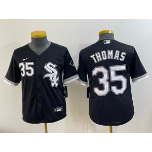 Chicago White Sox 35 Thomas Black Youth Jersey
