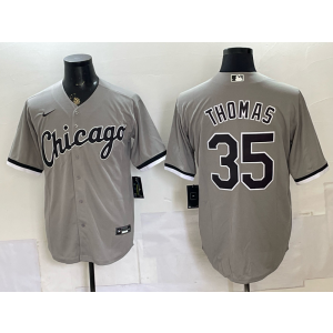 Chicago White Sox 35 Thomas Grey Cool Base Men Jersey Chicago White Sox 35 Thomas Grey Cool Base Men Jersey