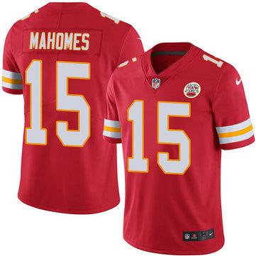 Chiefs #15 Patrick Mahomes Red Team Color Men's Stitched Football Vapor Untouchable Limited Jersey