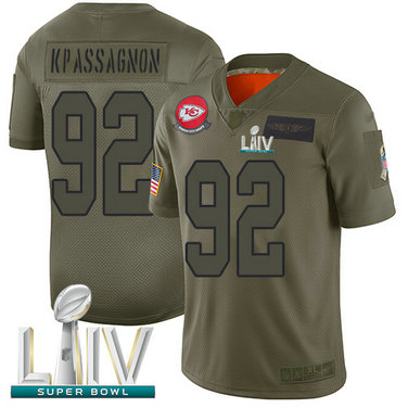 Chiefs #92 Tanoh Kpassagnon Camo Super Bowl LIV Bound Men's Stitched Football Limited 2019 Salute To Service Jersey