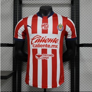Chivas Guadalajara 24-25 Home Player Version Slim Fit(Run Smaller) Jeresy