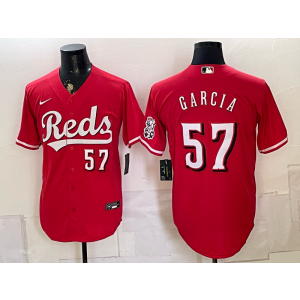 Cincinnati Reds 57 Garcia Red City Men Jersey