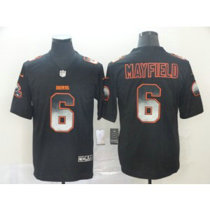 Cleveland Browns 6 Baker Mayfield Black 2019 Smoke Fashion Limited Men Jersey