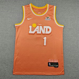 Cleveland Cavaliers 1 James Harden Orange Men Jersey