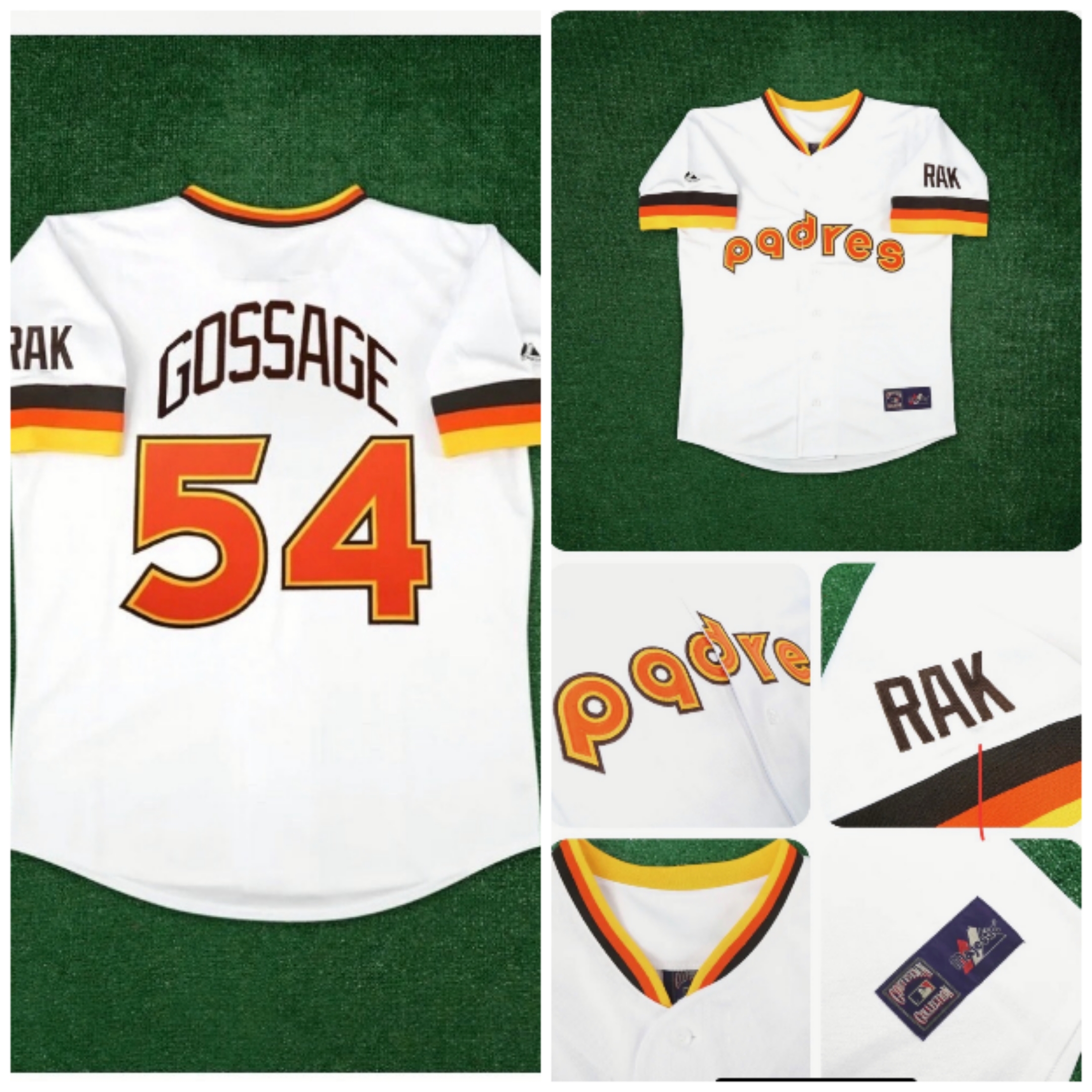 Goose Goossage 1984 San Diego Padres Home Cooperstown Throwback Men's Jersey