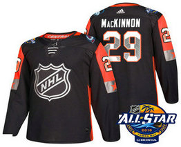 Colorado Avalanche #29 Nathan MacKinnon Black 2018 NHL All-Star Men's Stitched Ice Hockey Jersey