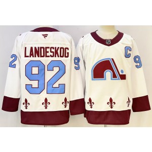 Colorado Avalanche 92 Gabriel Landeskog White New Men Jersey