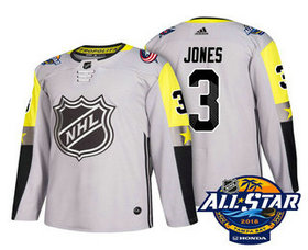 Columbus Blue Jackets #3 Seth Jones Grey 2018 NHL All-Star Men's Stitched Ice Hockey Jersey