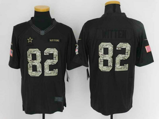 Cowboys #82 Jason Witten Anthracite Salute To Service Limited Jersey
