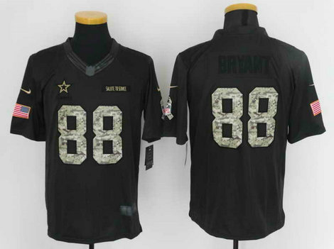 Cowboys #88 Dez Bryant Anthracite Salute To Service Limited Jersey