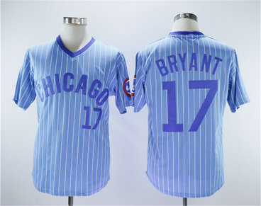 Cubs 17 Kris Bryant Light Blue Turn Back The Clock Jersey