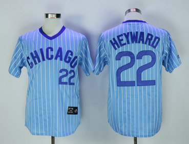 Cubs 22 Jason Heyward Light Blue Throwback Jersey