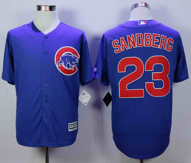 Cubs 23 Ryne Sandberg Blue New Cool Base Jersey