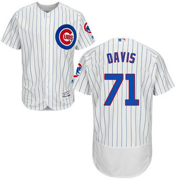 Cubs 71 Wade Davis White Flexbase Jersey