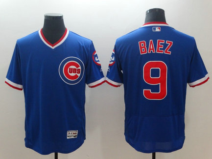 Cubs 9 Javier Baez Royal Throwback Flexbase Jersey