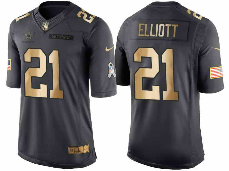 Dallas Cowboys #21 Ezekiel Elliott 2016 Christmas Salute To Service Jersey