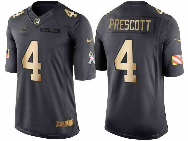 Dallas Cowboys #4 Dak Prescott 2016 Christmas Salute To Service Jersey