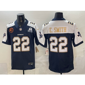 Dallas Cowboys 22 E.Smith Thanksgiving Day F.U.S.E. Vapor Limited Men Jersey with Patch