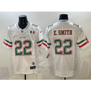 Dallas Cowboys 22 E.Smith White Mexico F.U.S.E. Vapor Limited Men Jersey