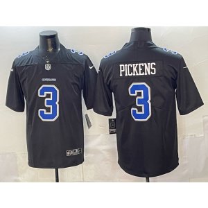 Dallas Cowboys 3 Pickens Black Vapor Limited Men Jersey