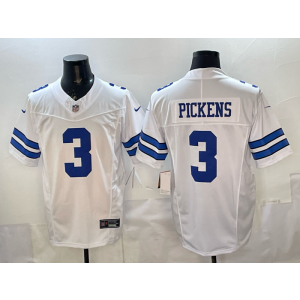 Dallas Cowboys 3 Pickens White F.U.S.E. Vapor Limited Men Jersey