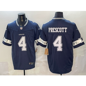 Dallas Cowboys 4 Prescott Navy F.U.S.E. Vapor Limited Men Jersey
