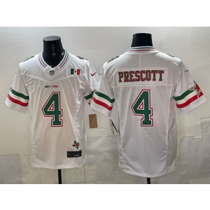 Dallas Cowboys 4 Presott White Mexico F.U.S.E. Vapor Limited Men Jersey