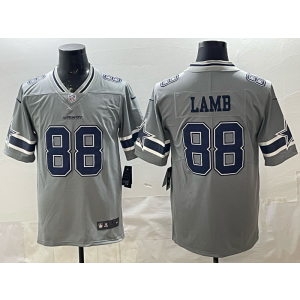 Dallas Cowboys 88 Lamb Grey Vapor Limited Men Jersey