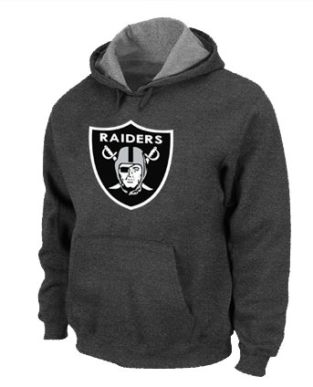 Dark Grey Oakland Raiders Critical Victory Pullover Hoodie