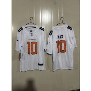 Denver Broncos 10 Nix White Orange Vapor Limited Men Jersey