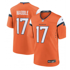 Denver Broncos 17 Waddle Orange Vapor Limited Men Jersey