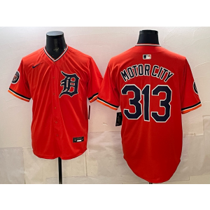 Detrio Tigers 313 Motor City Orange Cool Base Men Jersey