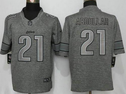 Detroit Lions #21 Ameer Abdullah Gray Gridiron Nike NFL Limited Jersey