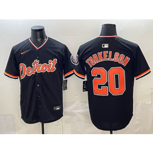 Detroit Tigers 20 TORKELSON Black Cool Base Men Jersey