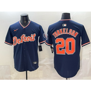 Detroit Tigers 20 Torkelson Navy Cool Base Men Jersey