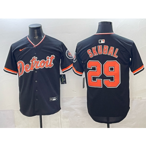 Detroit Tigers 29 Skuba Black Speical Cool Base Men Jersey