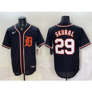 Detroit Tigers 29 Skubal 2026 Black Out Cool Base Men Jersey Detroit Tigers 29 Skubal 2026 Black Out Cool Base Men Jersey