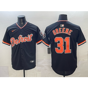 Detroit Tigers 31 Greene Black Speical Cool Base Men Jersey