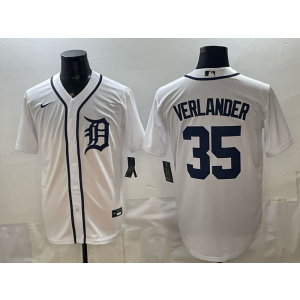 Detroit Tigers 35 Verlander White Cool Base Men Jersey