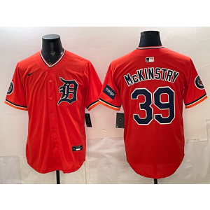 Detroit Tigers 39 Mckinstry Orange Cool Base Men Jersey