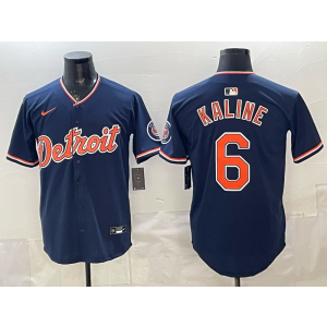 Detroit Tigers 6 Kaline Navy Cool Base Men Jersey