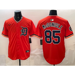 Detroit Tigers 85 McGonigle Orange Cool Base Men Jersey