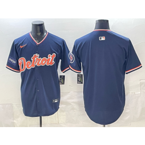 Detroit Tigers Blank Navy Cool Base Men Jersey