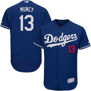 Dodgers #13 Max Muncy Blue Flexbase Authentic Collection Stitched MLB Jersey