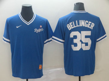 Dodgers #35 Cody Bellinger Blue Throwback Jersey
